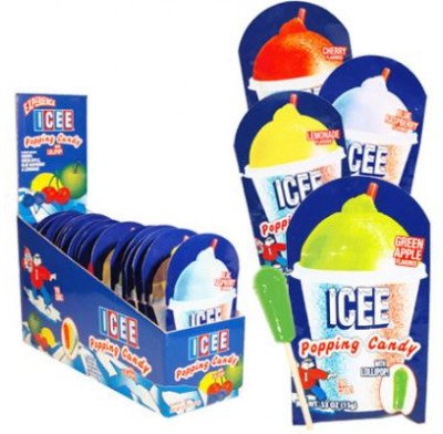 ICEE POPPING CANDY with LOLLIPOP 18ct.