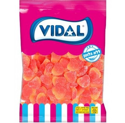 Vidal Gummi Peach Hearts 4.4lbs