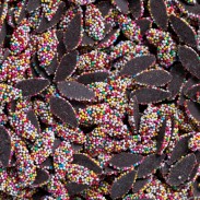 NONPAREILS DARK CHOCOLATE MINI with RAINBOW SEEDS